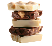 white and dark chocolate