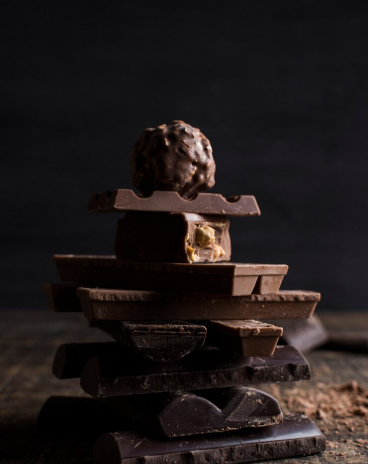 Chocolate with chocolate sweet on top